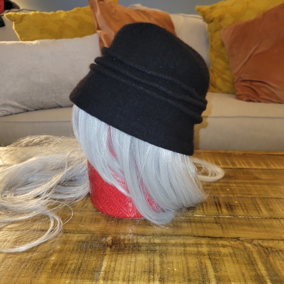 💵3/$20 Black Wool Hat with Flower Accent One Size - Picture 11 of 12